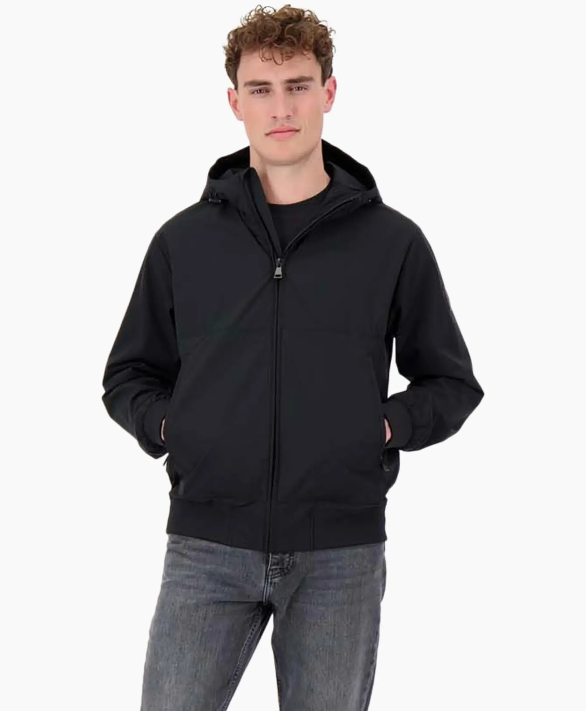 Jack Hooded Four-Fay Stretch Zwart^Airforce Outlet