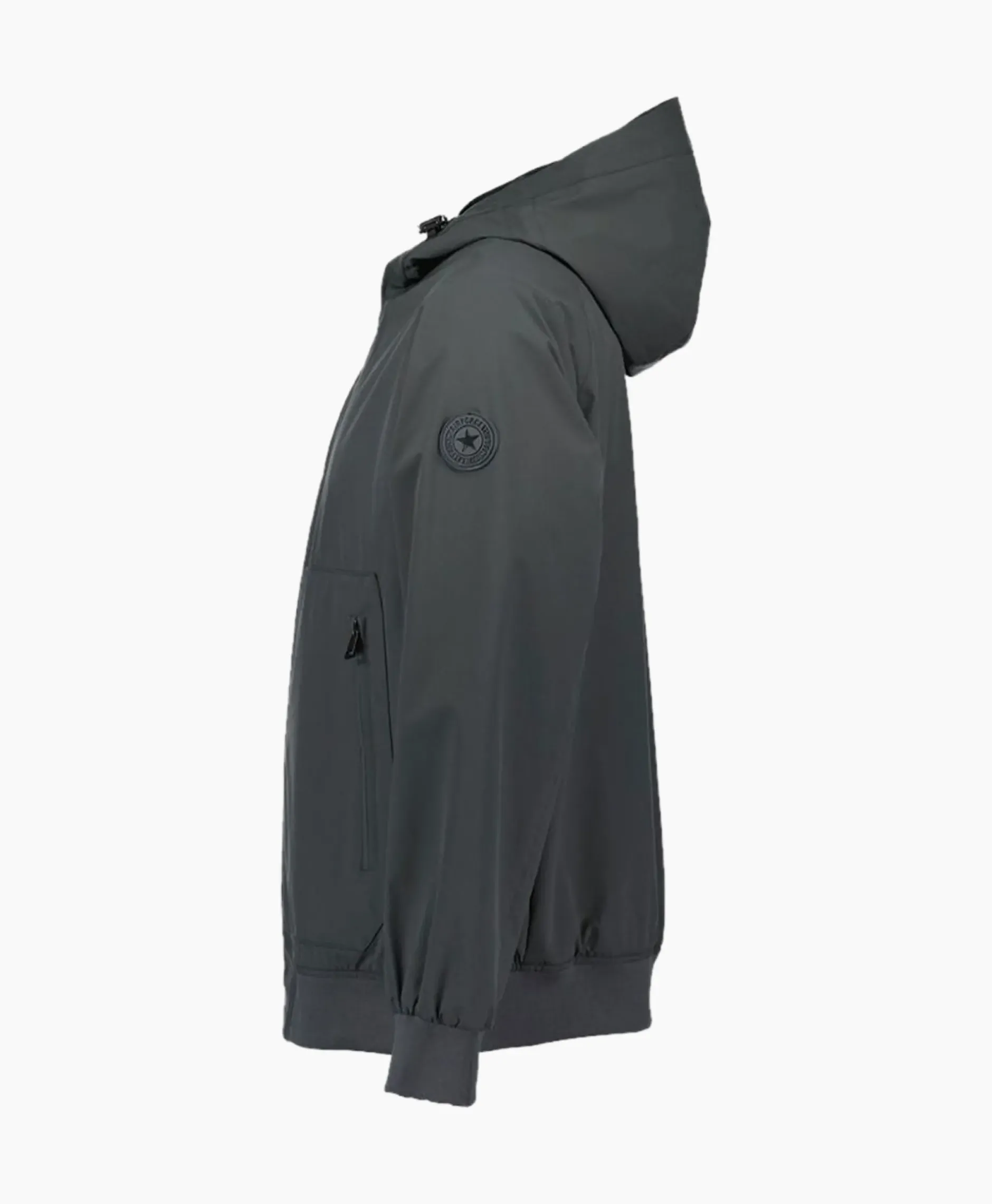 Jack Hooded Four-Fay Stretch Donker Grijs^Airforce Best