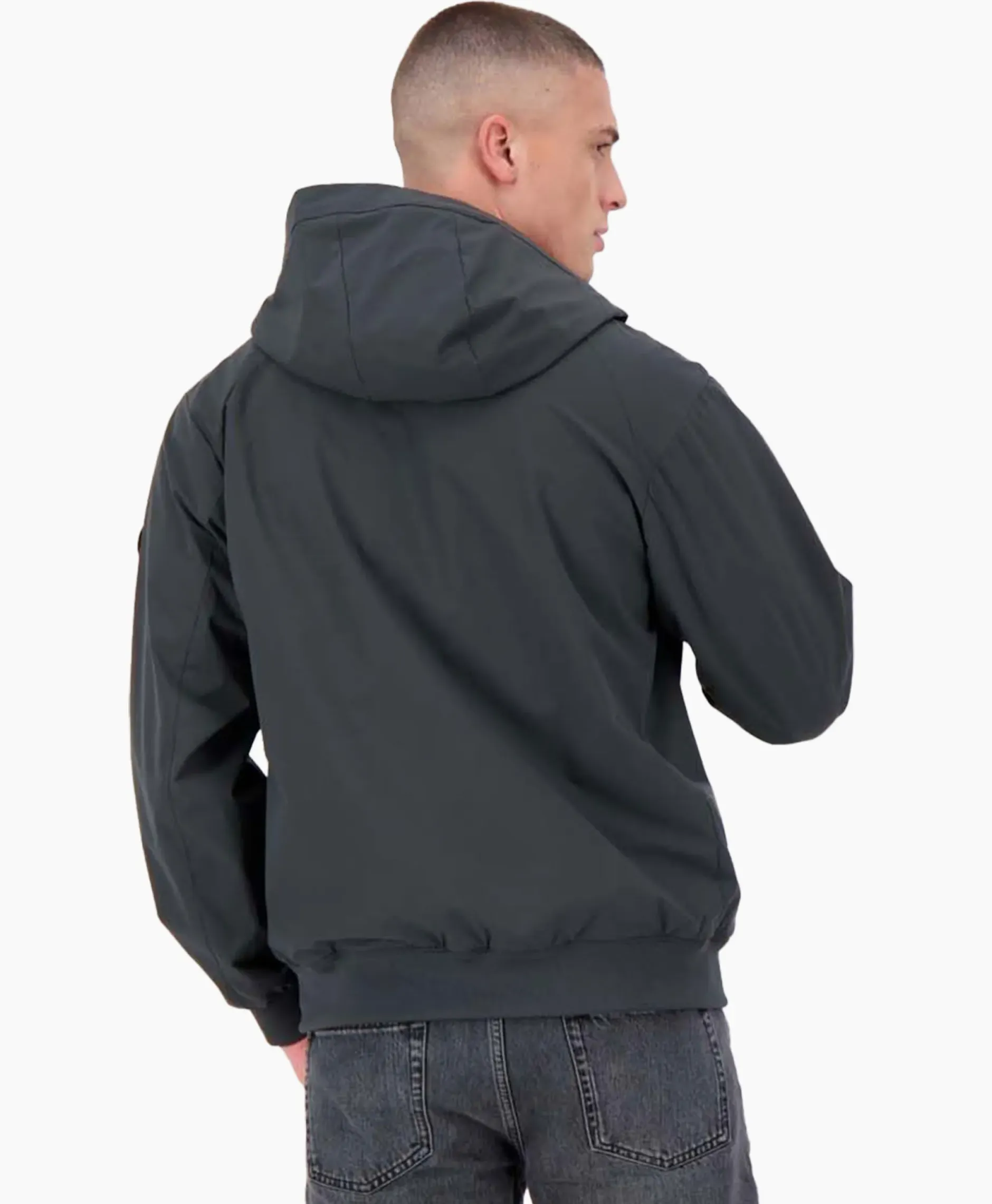 Jack Hooded Four-Fay Stretch Donker Grijs^Airforce Best