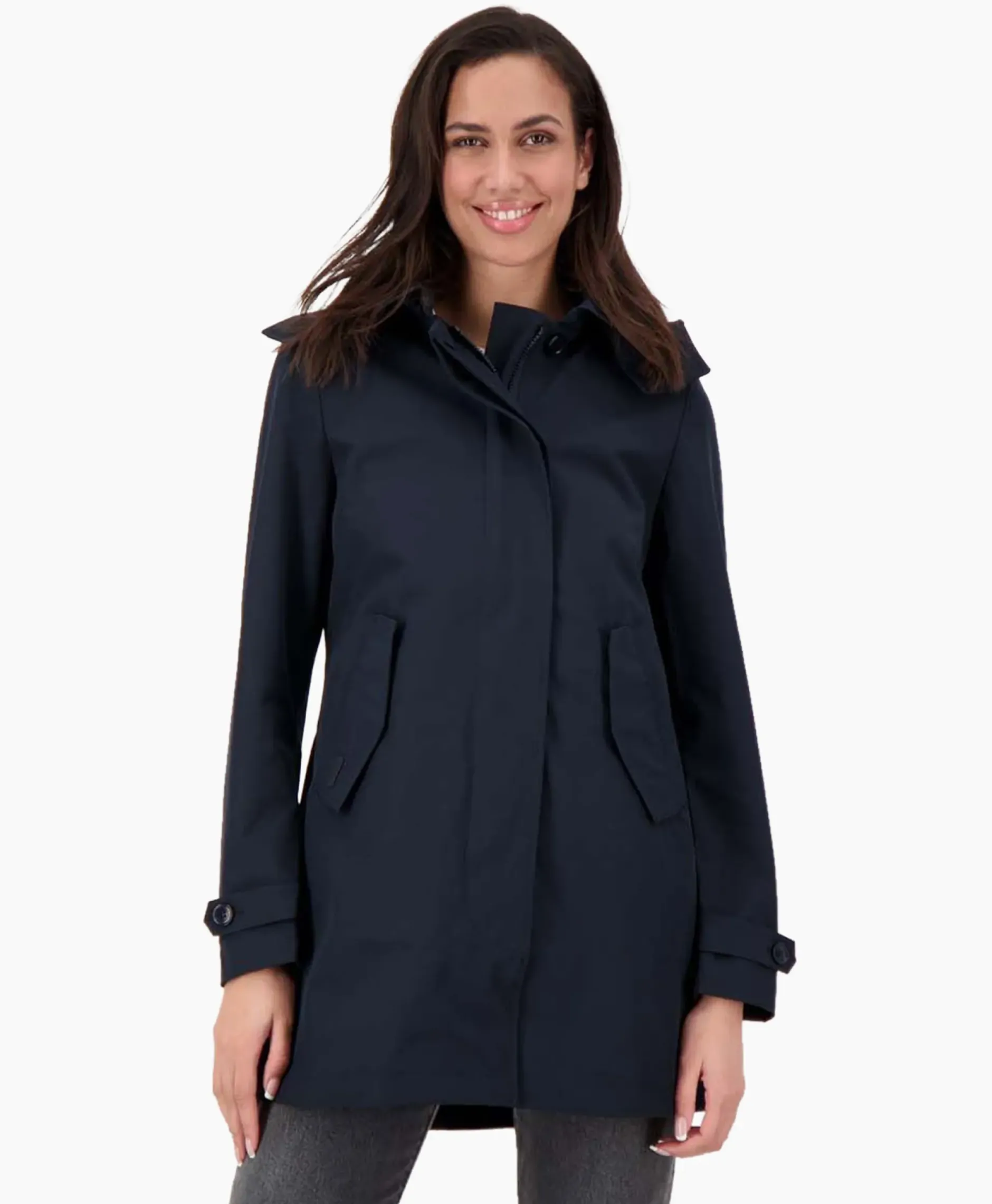 Parka Long Technical Shell Donker Blauw^Airforce Best