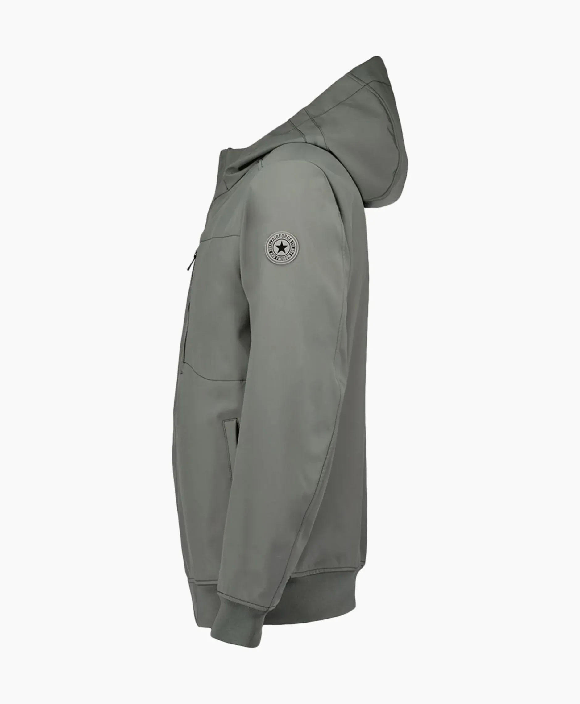 Softshell Jas Hooded Grijs^Airforce Outlet