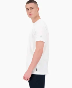 T-Shirt Korte Mouw Garment Dyed Wit^Airforce Sale