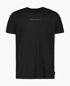T-Shirt Wording/Logo Zwart^Airforce