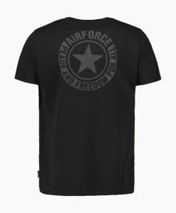 T-Shirt Wording/Logo Zwart^Airforce