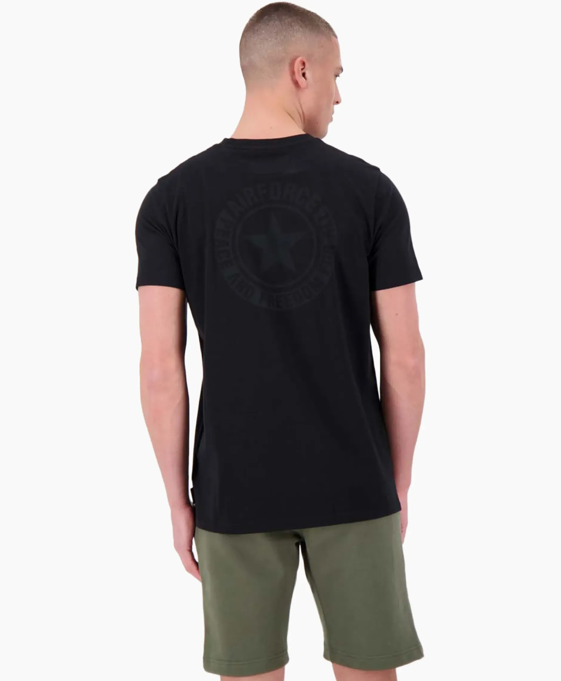 T-Shirt Wording/Logo Zwart^Airforce