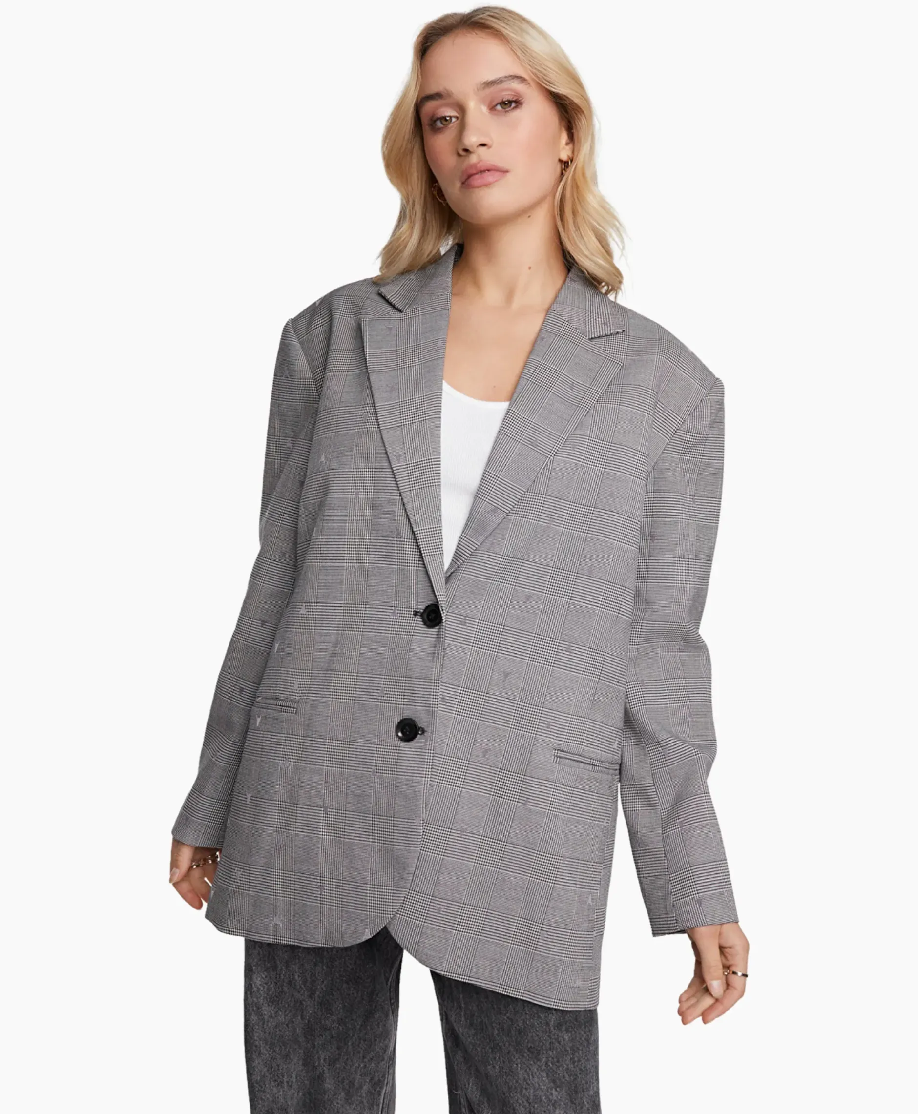 Blazer Woven Special Checked Zwart^Alix The Label Clearance