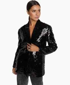 Blazer Woven With Strass Zwart^Alix The Label Online