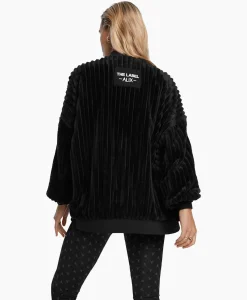 Jack Woven Rib Fur Bomber Zwart^Alix The Label