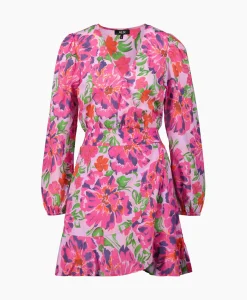 Jurk Ladies Woven Painted Flower Broderie Dress Print + 2 Kleurig^Alix The Label