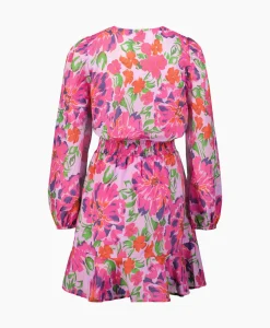 Jurk Ladies Woven Painted Flower Broderie Dress Print + 2 Kleurig^Alix The Label