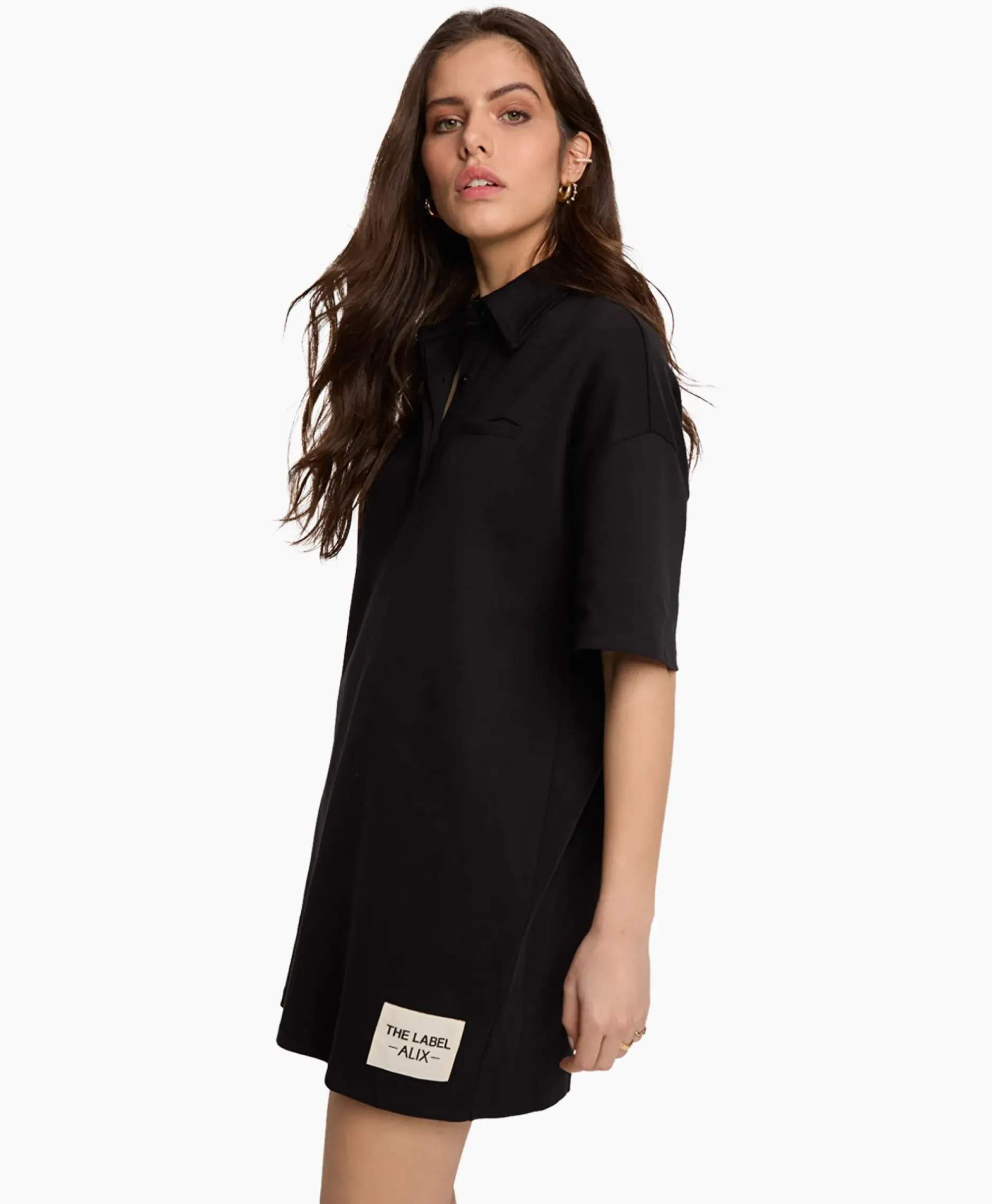 Mini Jurk Knitted Polo Zwart^Alix The Label Discount