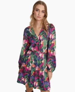 Mini Jurk Woven Camouflage Flower Zwart^Alix The Label Discount