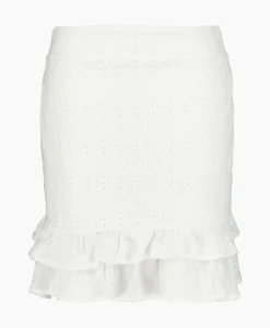 Minirok Knitted Jersey Broderie Skirt Off White^Alix The Label Best
