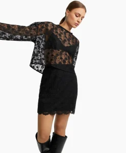 Minirok Ladies Woven Lace Mini Zwart^Alix The Label Outlet