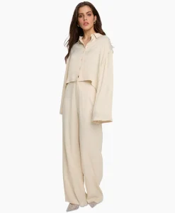 Pantalon Woven Satin Ecru^Alix The Label Clearance