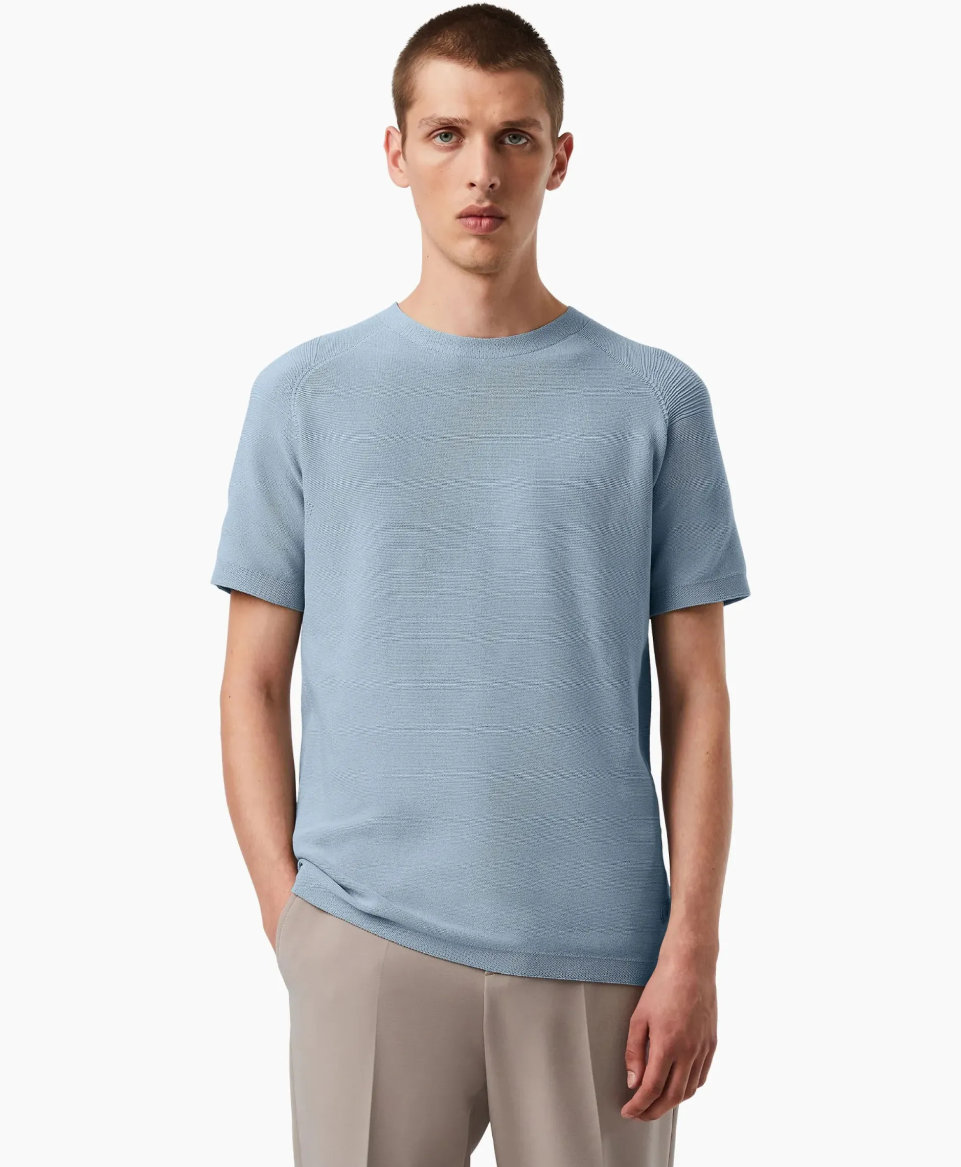 T-Shirt Korte Mouw Fosos Licht Blauw^Alpha Tauri Best