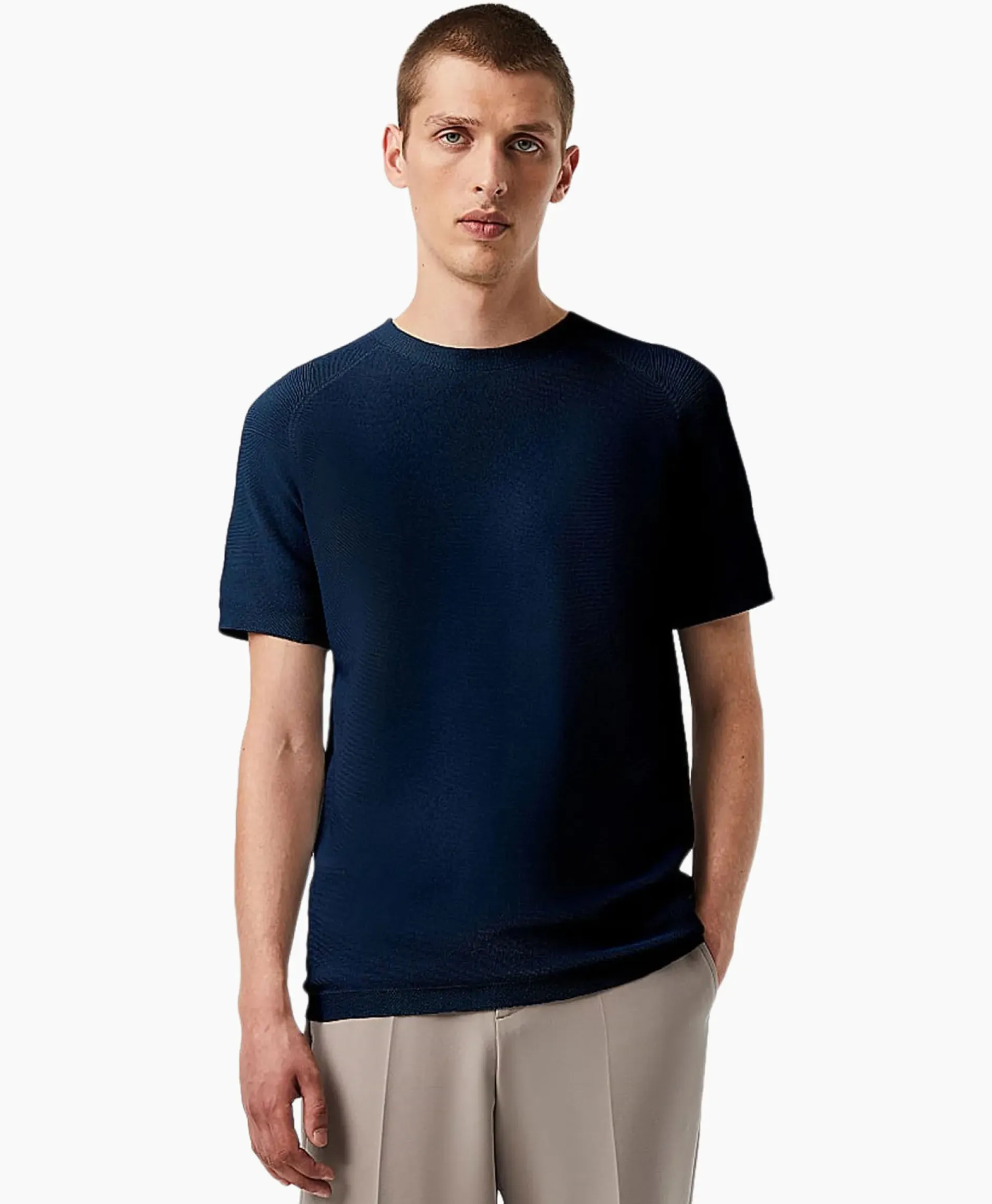 T-Shirt Korte Mouw Fosos Donker Blauw^Alpha Tauri New