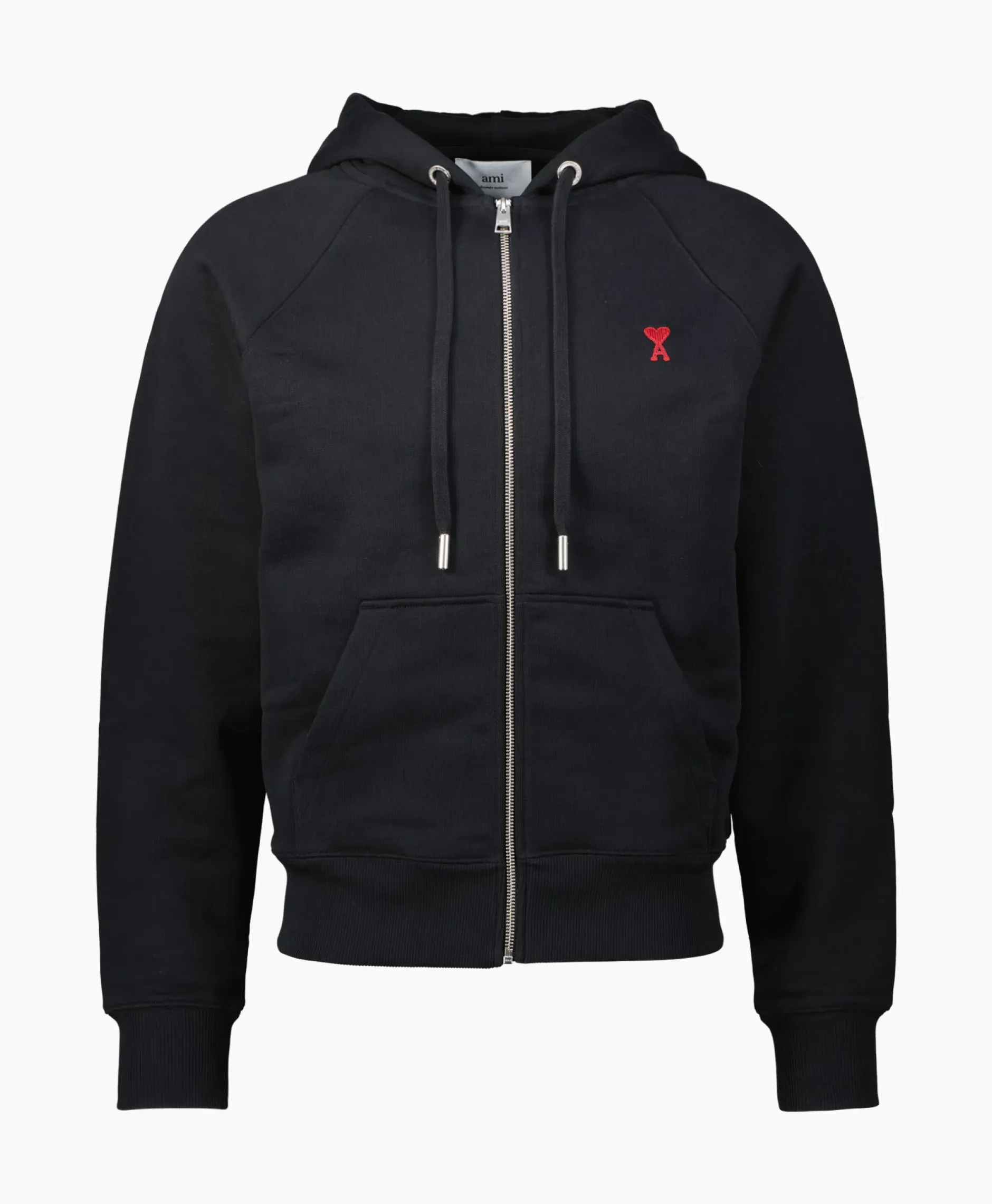Hoodie Adc Zipped Zwart^Ami Paris New