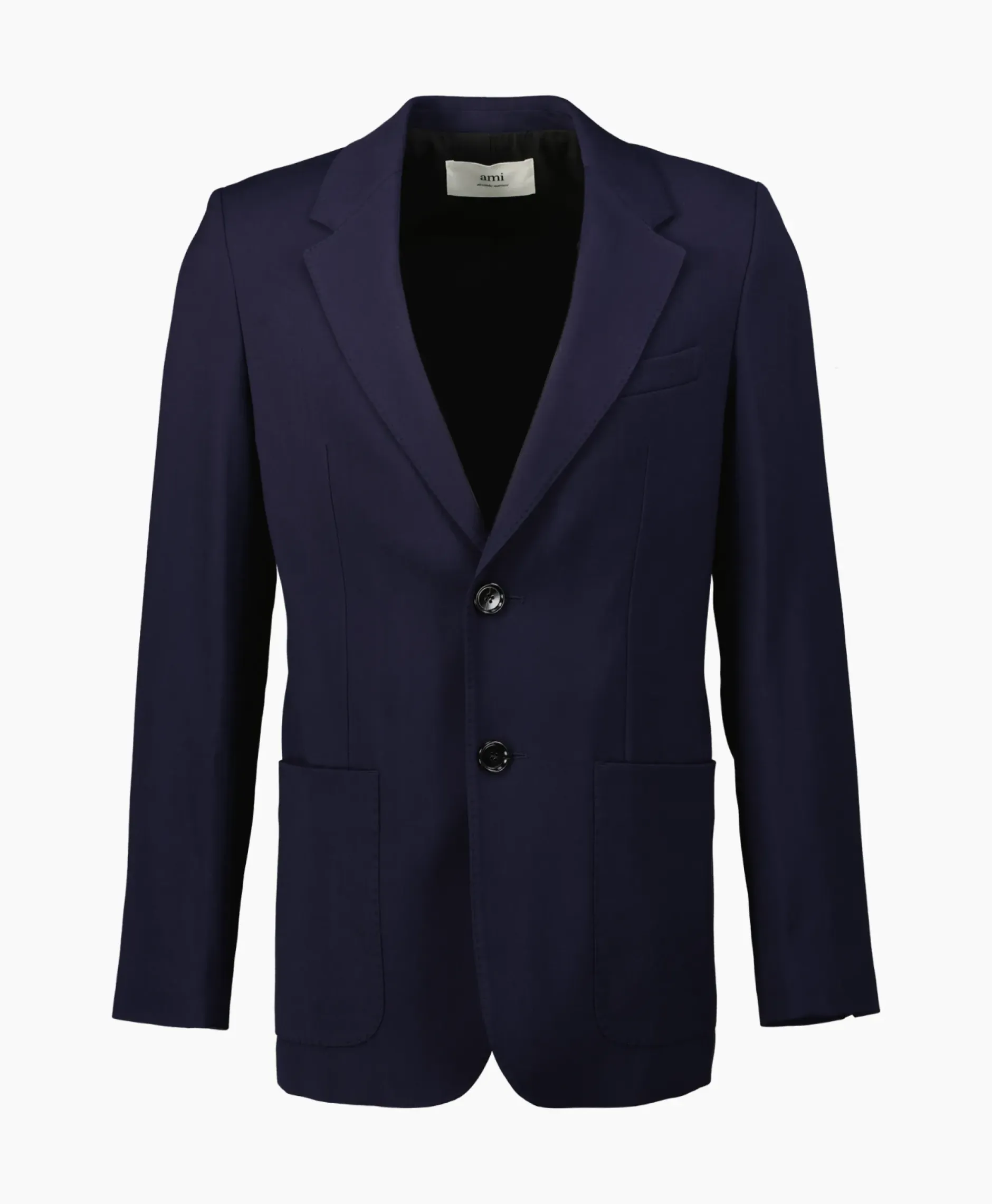 Jack Two Buttons Wool Viscose Twill Donker Blauw^Ami Paris Sale