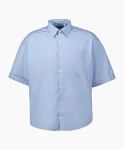 Overhemd Boxy Fit Sl Blauw^Ami Paris Outlet