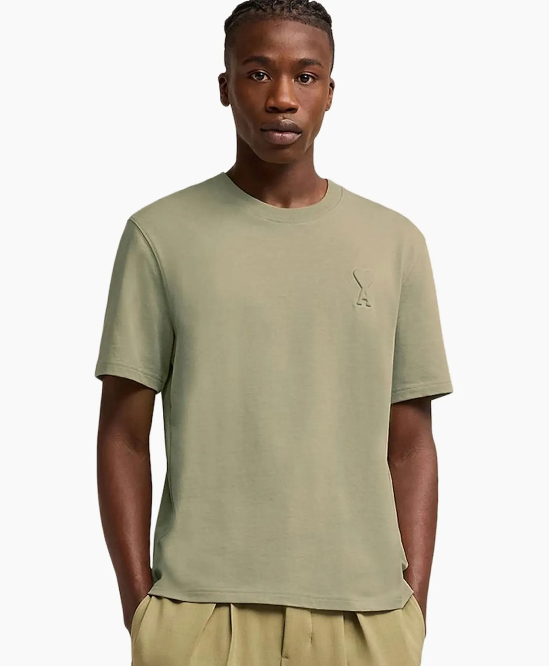 T-Shirt Korte Mouw Adc Khaki^Ami Paris Best