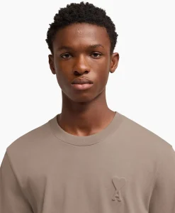 T-Shirt Korte Mouw Adc Taupe^Ami Paris New