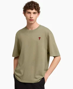 T-Shirt Korte Mouw Ami De Coeur Khaki^Ami Paris Sale
