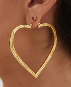 Oorbellen Funky Love Hoop Goud^Anna+nina Outlet