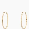 Oorbellen Hammered Plain Hoop Earrings Xl Silver G Goud^Anna+nina Best