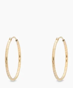 Oorbellen Hammered Plain Hoop Earrings Xl Silver G Goud^Anna+nina Best