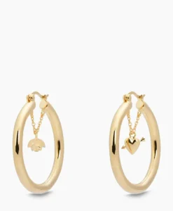 Oorbellen Love Story Hoop Earrings Silver Goldplat Goud^Anna+nina Discount