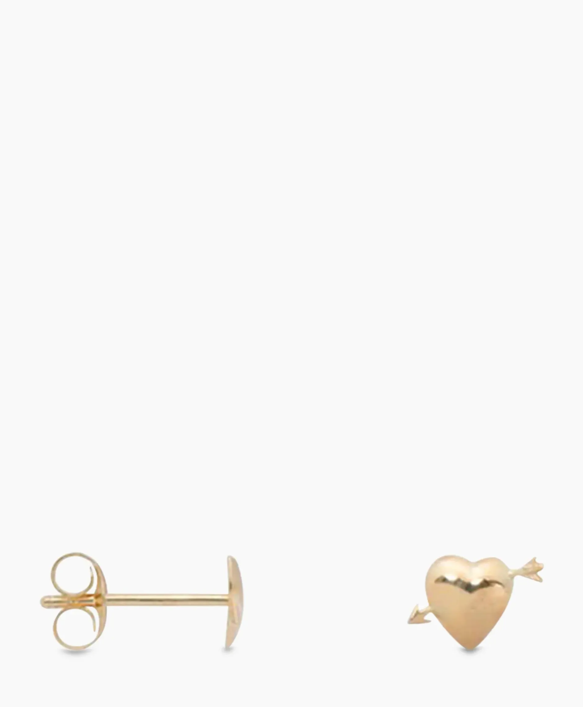 Oorbellen Single Cupid Stud Earring Silver Goldpla Goud^Anna+nina Hot
