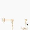 Oorbellen Single Swan Lake Stud Earring Silver Gol Wit^Anna+nina Outlet