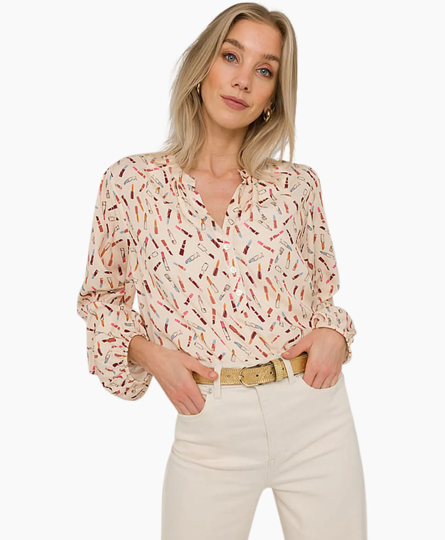 Blouse 74A05-03220A Rood^Anna Van Toor