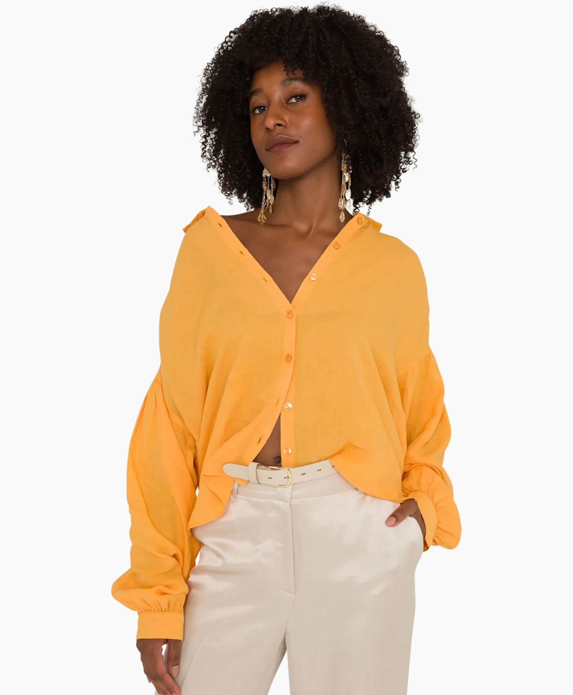 Blouse 17A05-03268-1 Oranje^Anna Van Toor