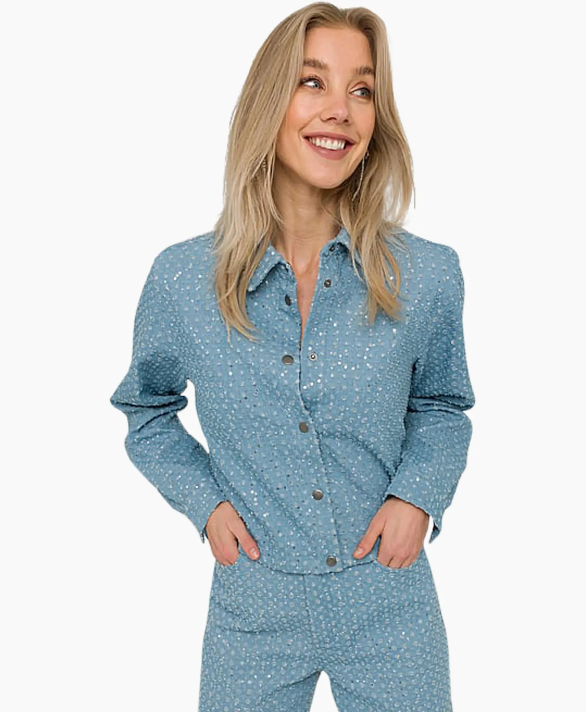 Spijkerjas 17A01-02612 Blauw^Anna Van Toor Hot
