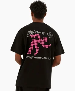 T-Shirt Korte Mouw Circle Runner Back Print Zwart^Arte Antwerp Best