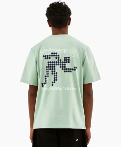 T-Shirt Korte Mouw Circle Runner Back Print Groen^Arte Antwerp Sale