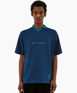 T-Shirt Korte Mouw Sport Fleece Arte Chest Contras Donker Blauw^Arte Antwerp