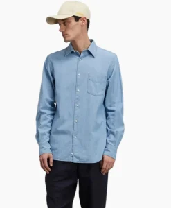 Overhemd Camicia Sedici Licht Blauw^Aspesi Clearance