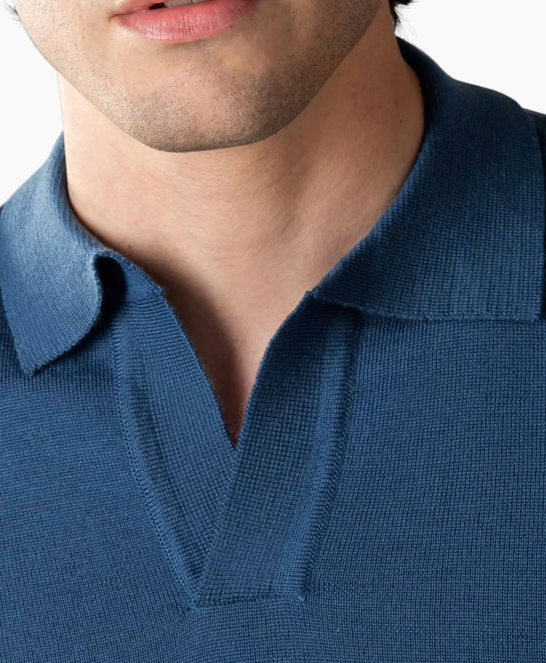 Pullover Buttonless Polo L Blauw^Aurelien