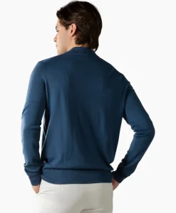Pullover Buttonless Polo L Blauw^Aurelien