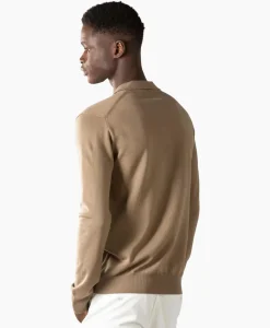 Pullover Buttonless Polo L Taupe^Aurelien Sale