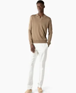 Pullover Buttonless Polo L Taupe^Aurelien Sale