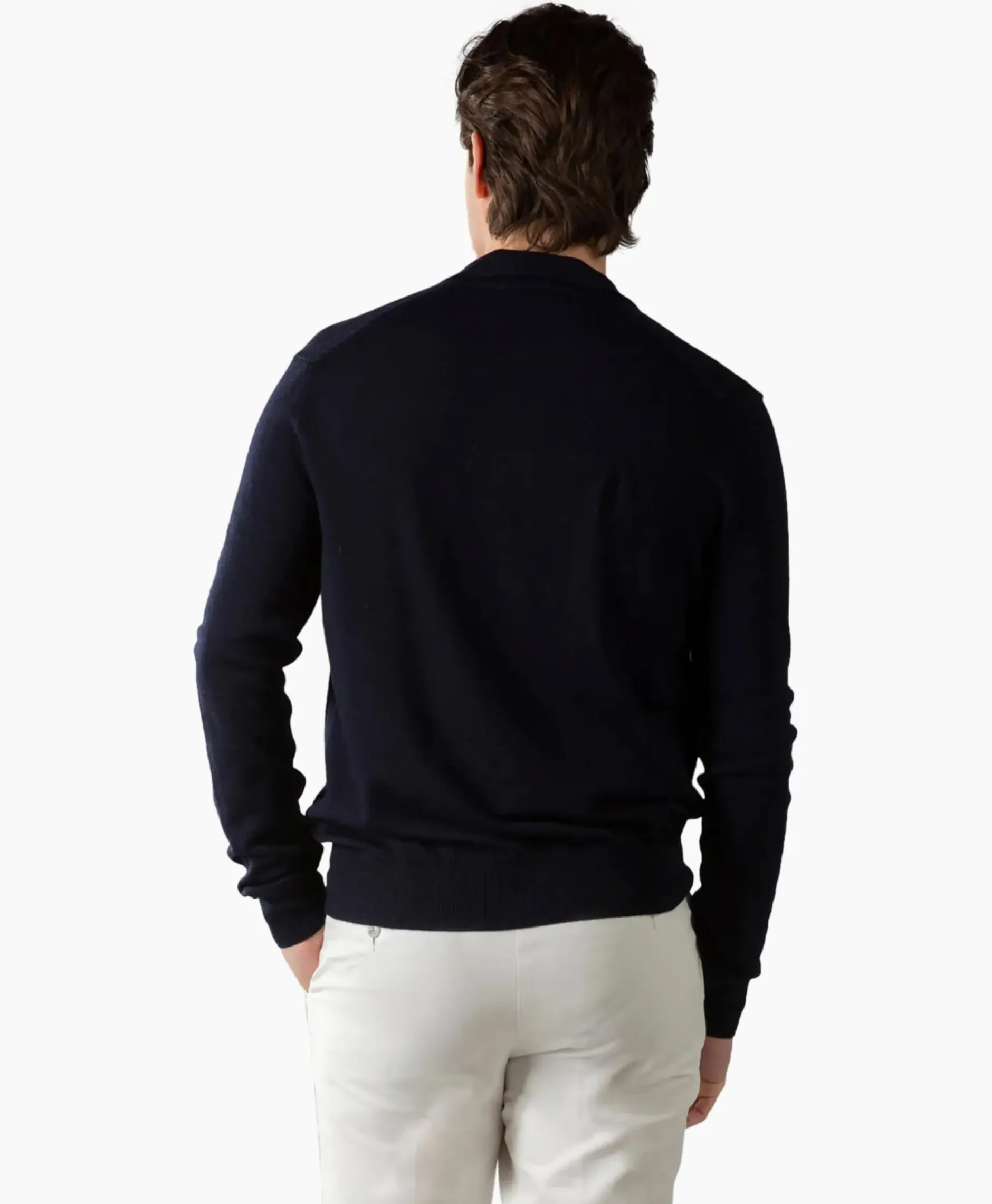 Pullover Buttonless Polo L Donker Blauw^Aurelien Clearance
