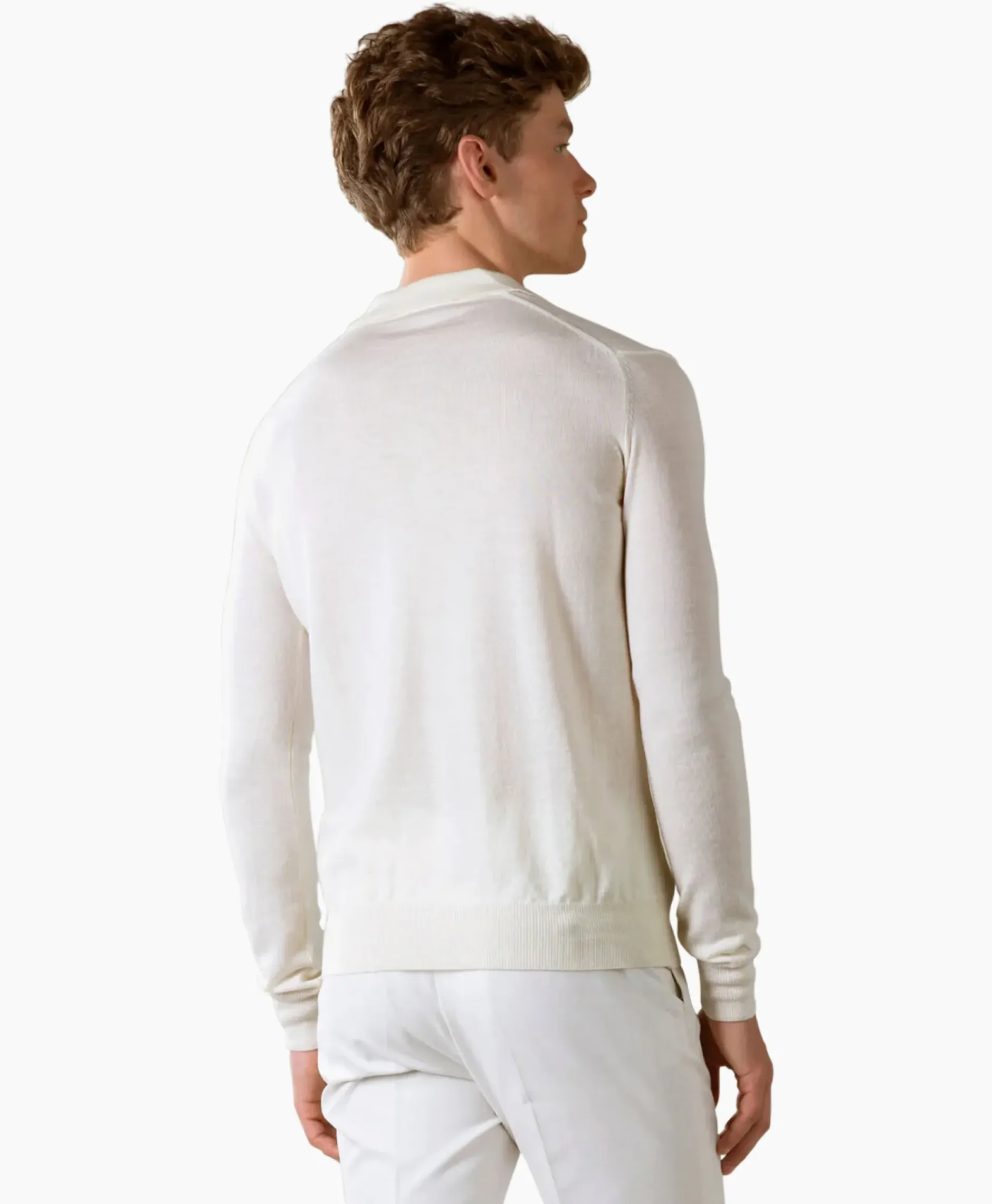 Pullover Rib Zip Polos Ls Ivoor / Naturel^Aurelien Hot