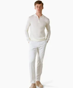 Pullover Rib Zip Polos Ls Ivoor / Naturel^Aurelien Hot