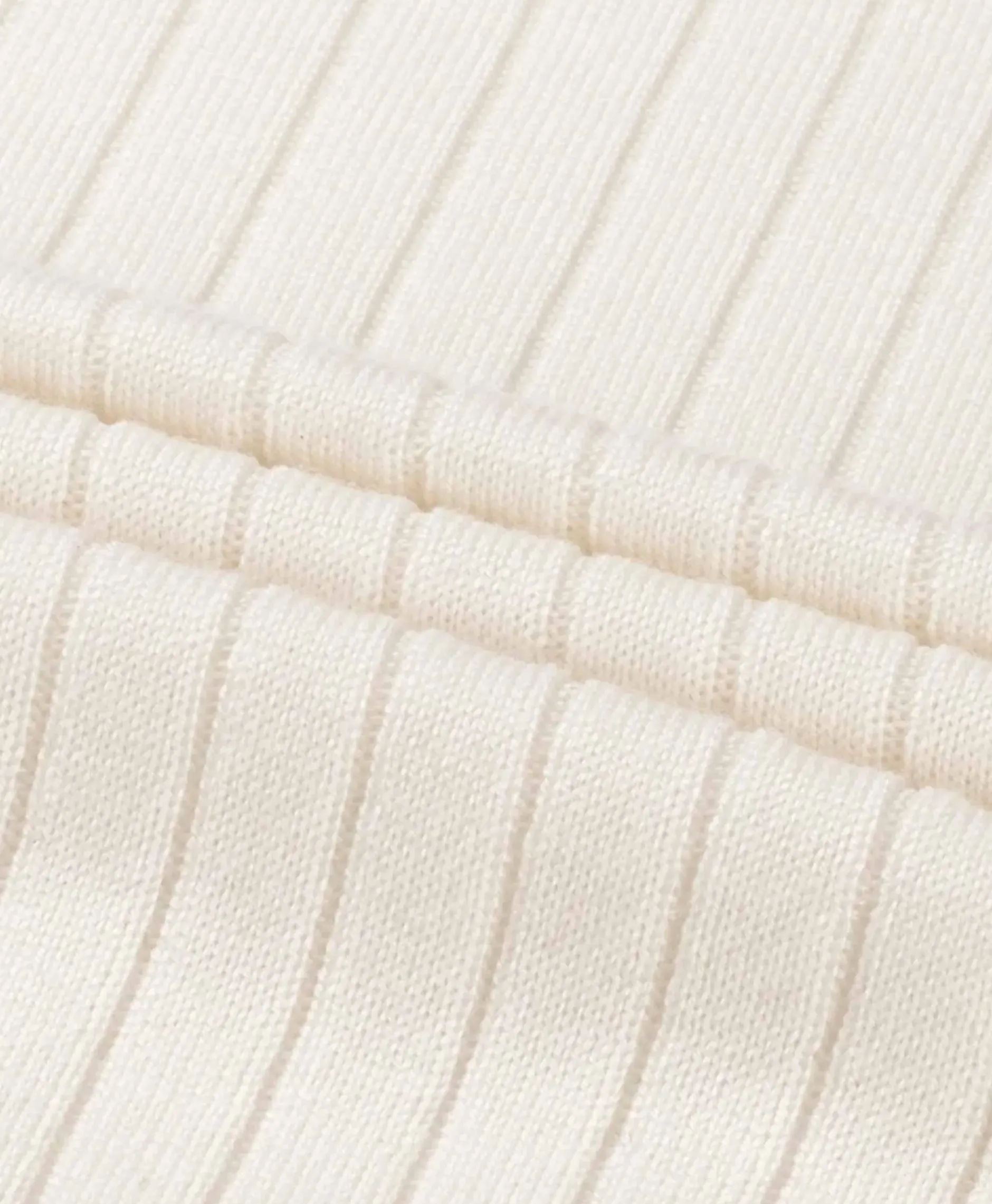 Pullover Rib Zip Polos Ls Ivoor / Naturel^Aurelien Hot