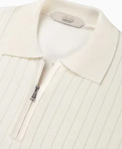 Pullover Rib Zip Polos Ls Ivoor / Naturel^Aurelien Hot