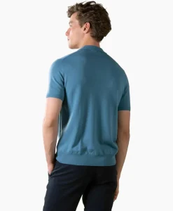 Polo Buttonless Sl Blauw^Aurelien Discount